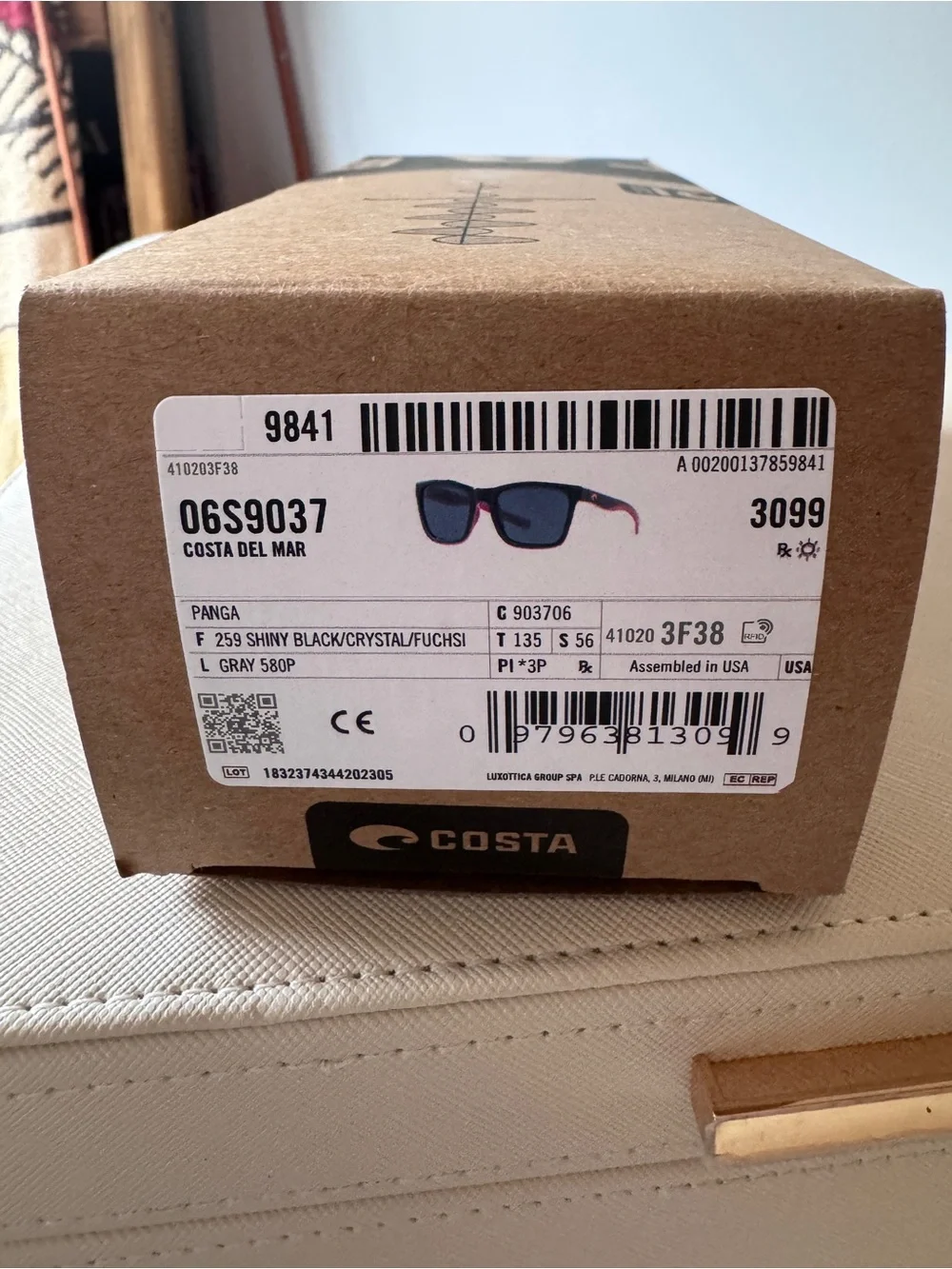 Costa Panga Women's Black Frame Sunglasses with Dark Lenses